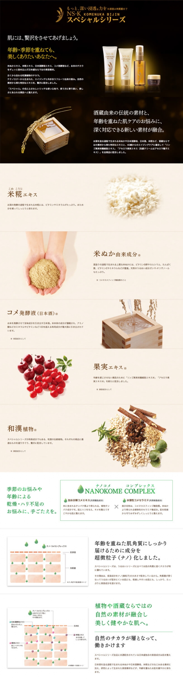 口コミ：米糀、コメ発酵液、米エキス配合♡米ぬか美人 NS-K  スペシャル化粧水の画像（2枚目）