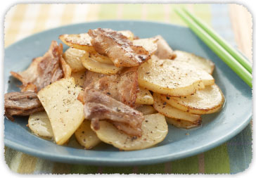 J-オイルミルズ「ちょっとdeちょうどいいレシピ」豚バラ肉とじゃがいもの塩炒め