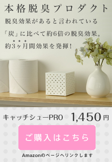 本格脱臭プロダクト「キャッチシューPRO」Amazon購入ページ