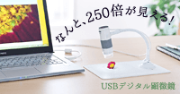 なんと250倍が見える！デジタル顕微鏡