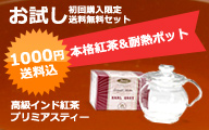 【初回限定・送料無料】高級紅茶＆耐熱ティーポットのお試しセット