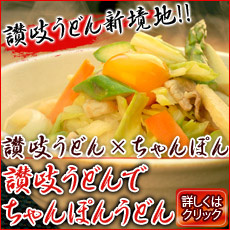 【亀城庵】讃岐うどんでちゃんぽんうどん4人前
