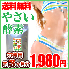 今なら送料無料♪2個以上で増量中!やさい酵素