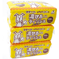 マナーくん 流せるティッシュ ほのかな香り付き 250枚