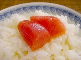 「たらこ on the ご飯」の画像