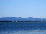 「湖をゆく船を見ながらパスタランチ」の画像