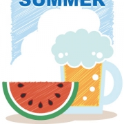 「夏のたべもの」夏休みと言えば・・・ 「夏を感じるイラスト画像」 投稿コンテスト開催中！の投稿画像