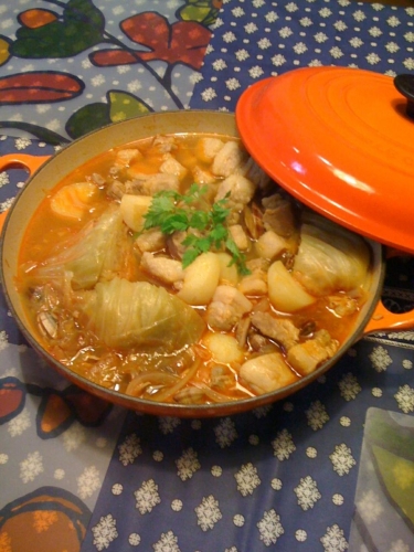  豚肉とアサリのポルトガル風スープ の画像（1枚目）