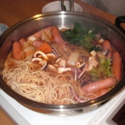 トマト鍋でトマト麺