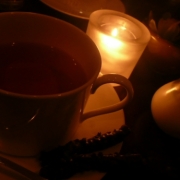 「ホテルラウンジでの夜お茶」【mimoiキャンドル画像募集】キャンドルに火を灯してみんなで癒されてみよう♪の投稿画像