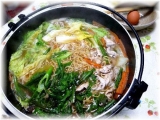 「中華麺ですき焼き風鍋♪」の画像