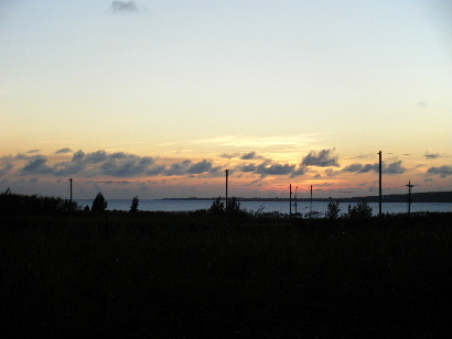 田舎の宮古島の夕焼けの画像（1枚目）