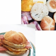 「カイザーゼンメルでパンベキュー　→　ハンバーガー風」ハード系パンでバーベキュー！、「パンベキュー」を作ってみて下さい。の投稿画像