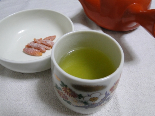 緑茶ときんかんの砂糖煮の画像（1枚目）