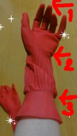 口コミ：理想のゴム手袋☆樹から生まれた手袋プリティーネの画像（1枚目）