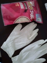 口コミ記事「使いきり天然ゴム手袋」の画像