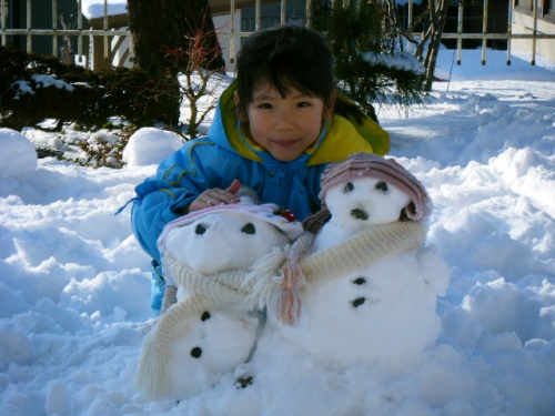 念願の！雪男と雪子☆の画像（1枚目）