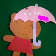 傘を持ったクマさん