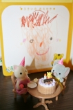 お誕生日に描いた3歳の自分の顔！