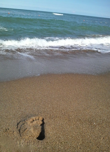 美しい海　白い砂の画像（1枚目）