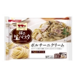 「平うち麺にからむ濃厚クリーム」の画像