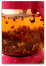 口コミ：私だけの♪チェリーピンクのポットちゃん　＆　美味しい紅茶の淹れ方　♪HARIOのジャンピングリーフの画像（2枚目）