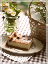 口コミ：KUKKUヨーロッパ産ブルーベリーパウダーを使って＊ベイクドチーズケーキ♪ | haruの画像（3枚目）