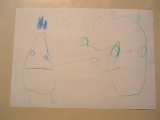 「★3歳2か月の娘が描いた力作★」の画像（1枚目）