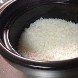 口コミ：一合用土鍋でご飯を炊いてみた☆の画像（3枚目）
