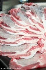 口コミ：森谷商店さんの鹿児島県産黒豚しゃぶしゃぶロースで、ねぎだく鍋。の画像（4枚目）