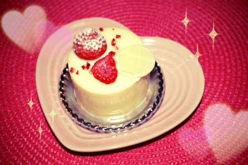 ♡ホワイトチョココーティングのチーズケーキ♡の画像（1枚目）