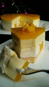 口コミ記事「ぷりぷりドライマンゴーのチーズムースケーキ」の画像