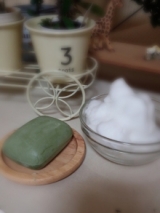 口コミ：みんなで使える♪ファミリー石鹸シリーズ☆緑茶石鹸☆の画像（1枚目）