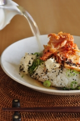 口コミ：【すぐできる！】豆腐でフワフワキムチのスープ茶漬け風【韓国農協ペチュキムチ】の画像（10枚目）