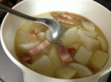 口コミ記事「ファインの野菜スープを使って”大根たっぷりスープ”の野菜使い切りレシピ」の画像