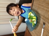 「お箸で食べると美味しいね、おやさい☆」の画像（3枚目）