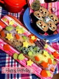 「娘の誕生日に作ったジバニャン巻き寿司とレインボーロール寿司（≧∇≦）」の画像（3枚目）