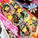 「娘の誕生日に作ったジバニャン巻き寿司とレインボーロール寿司（≧∇≦）」の画像（2枚目）
