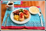 口コミ：かんたん・やさしいスープができる『朝食パレット』de朝ご飯の画像（1枚目）