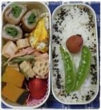 スナップエンドウ肉巻き弁当