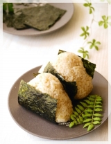 口コミ記事「玄米のおにぎり＊有明海産の一番摘み焼き海苔で♪|haru」の画像