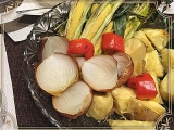 「パエリアとオリーブオイルたっぷりのグリル焼き野菜」の画像（2枚目）