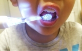 口コミ：ベビー用歯ブラシ☆プチブルレインボーで歯磨き問題解決の画像（2枚目）