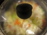 口コミ：GSWセラミック鍋で鶏肉と大豆のトマト煮込みの画像（2枚目）