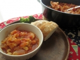 口コミ：GSWセラミック鍋で鶏肉と大豆のトマト煮込みの画像（3枚目）