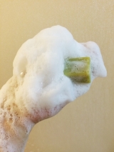 口コミ：京のくすり屋しゃぼんやさんの煎茶石鹸は、固形石鹸なのにつっぱり無し！の画像（3枚目）