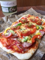 口コミ記事「ココナッツオイルで作る♪ピザ生地&お好みカラフルピザ」の画像