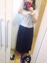口コミ：aquagarage ミモレ丈プリーツスカート♡の画像（6枚目）