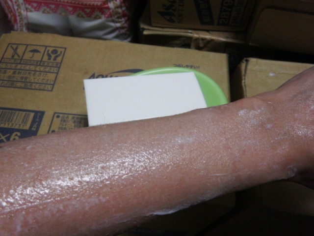 口コミ：
  二の腕 ザラザラを洗う重曹石鹸@モニプラ（長期モニター②/3）
の画像（5枚目）