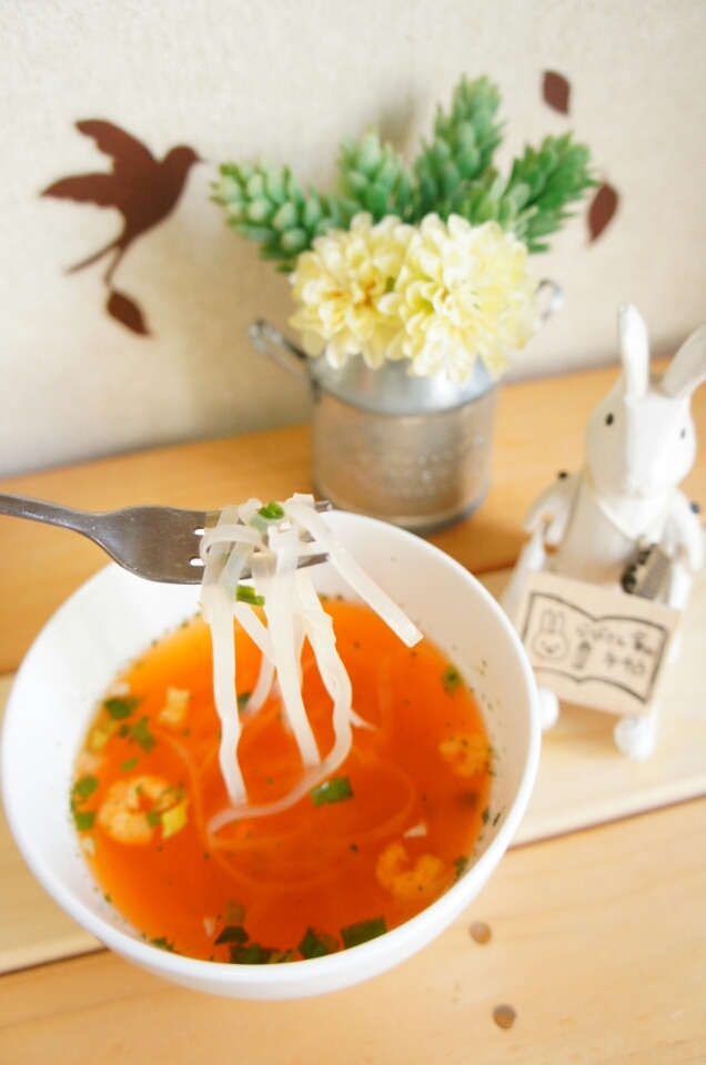 口コミ：ひかり味噌♪選べるスープ＆フォー　赤のアジアンスープ／緑のアジアンスープの画像（10枚目）